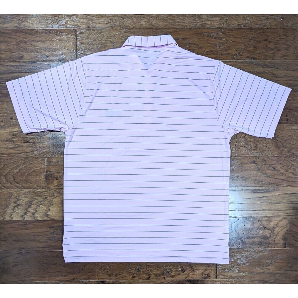 Fennec Golf Polo Lightweight Shirt Pink/Blue Striped Mens XXL Embroidered Pumpco - Picture 8 of 8